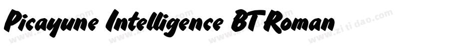 Picayune Intelligence BT Roman字体转换